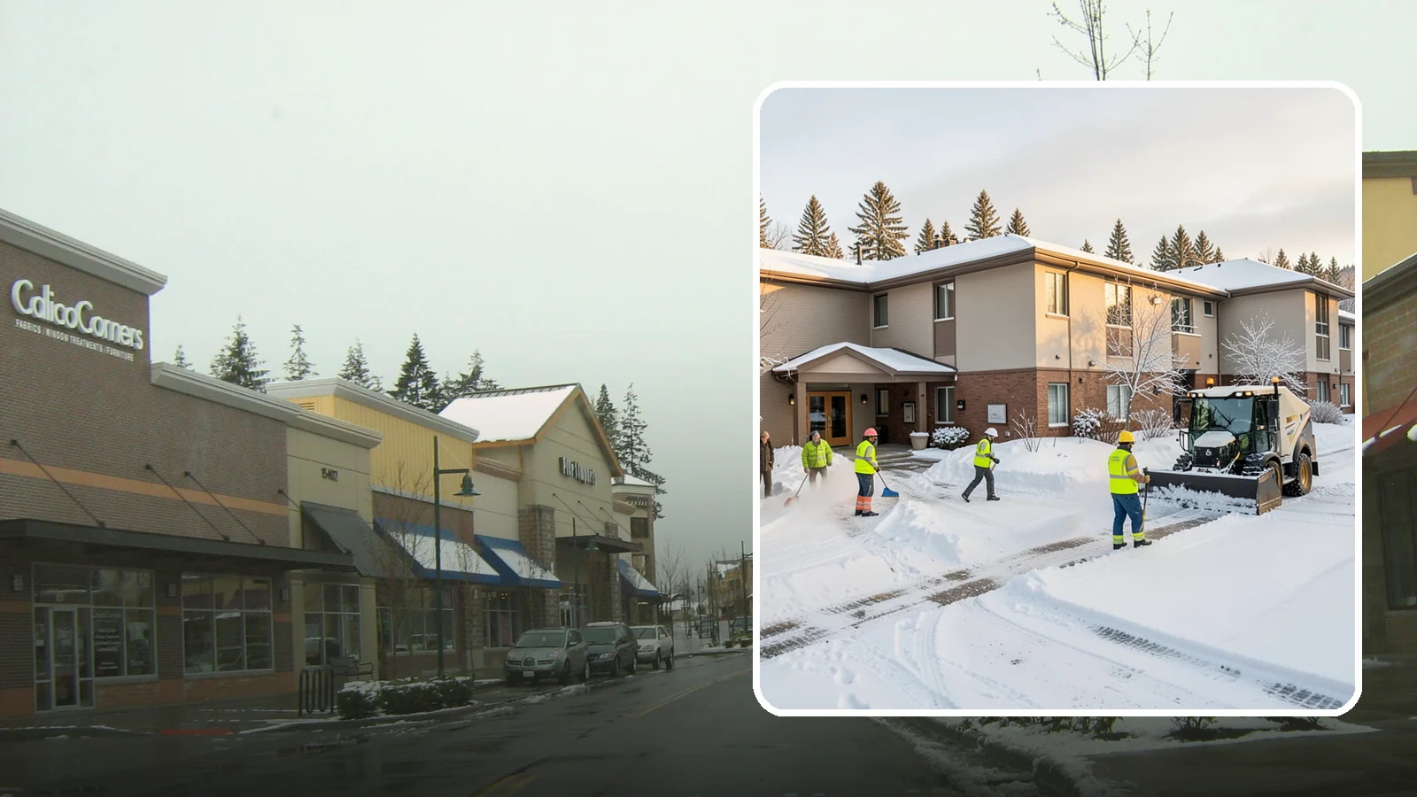 Property Management Snow Removal in Mill Creek, Snohomish County, WA - We give Western Washington property managers one reliable snow partner for every building in their portfolio, with consistent...