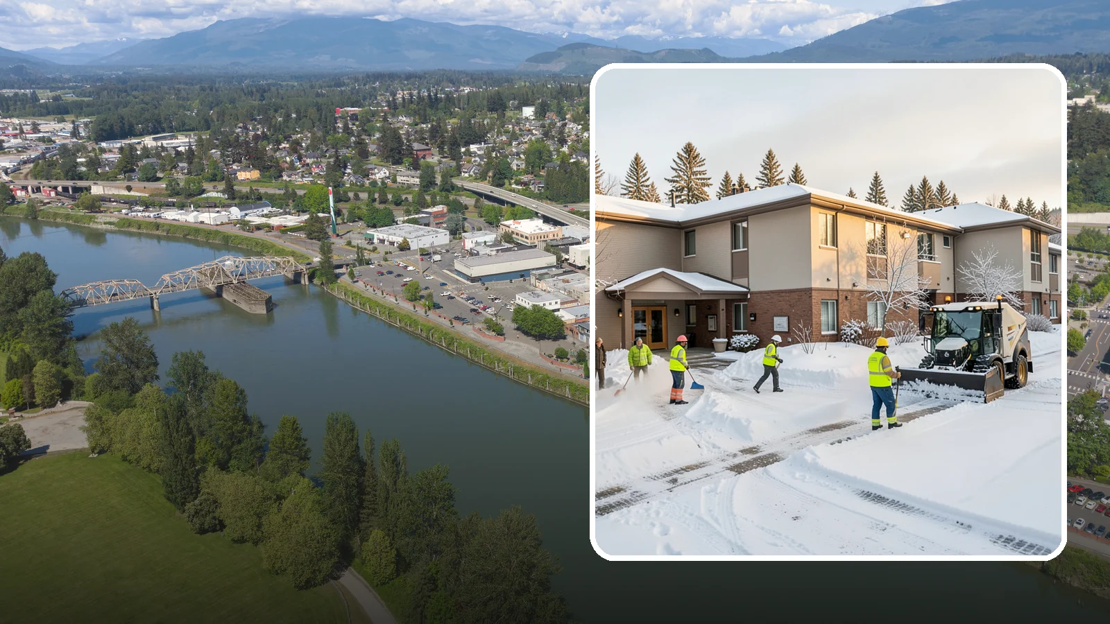 Property Management Snow Removal in Mount Vernon, Skagit County, WA - We give Western Washington property managers one reliable snow partner for every building in their portfolio, with consistent...