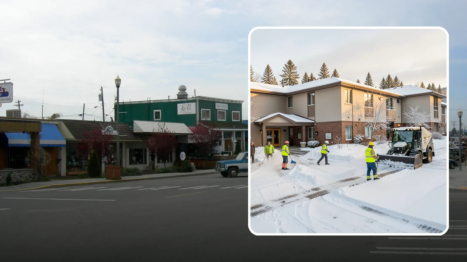 Property Management Snow Removal in Stanwood, Snohomish County, WA - We give Western Washington property managers one reliable snow partner for every building in their portfolio, with consistent...