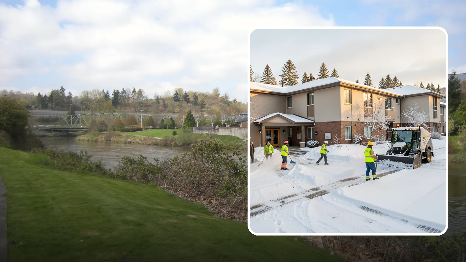 Property Management Snow Removal in Tukwila, King County, WA - We give Western Washington property managers one reliable snow partner for every building in their portfolio, with consistent...