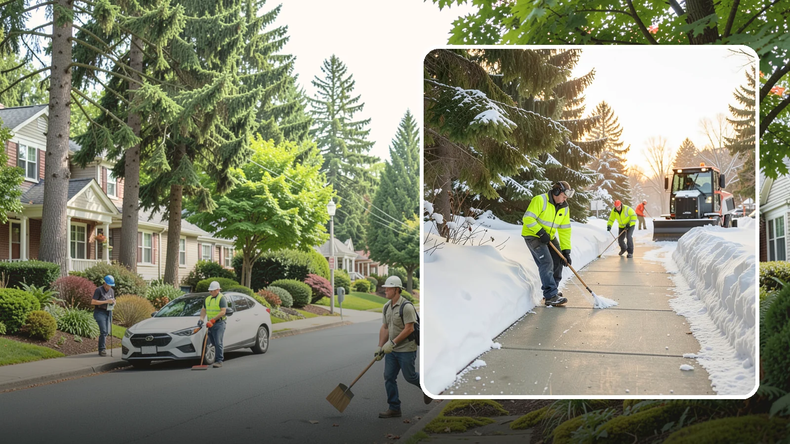 Public Sidewalk Clearing in Beaux Arts Village, King County, WA - We keep the public sidewalks fronting your property clear to meet local ordinances and protect pedestrians.