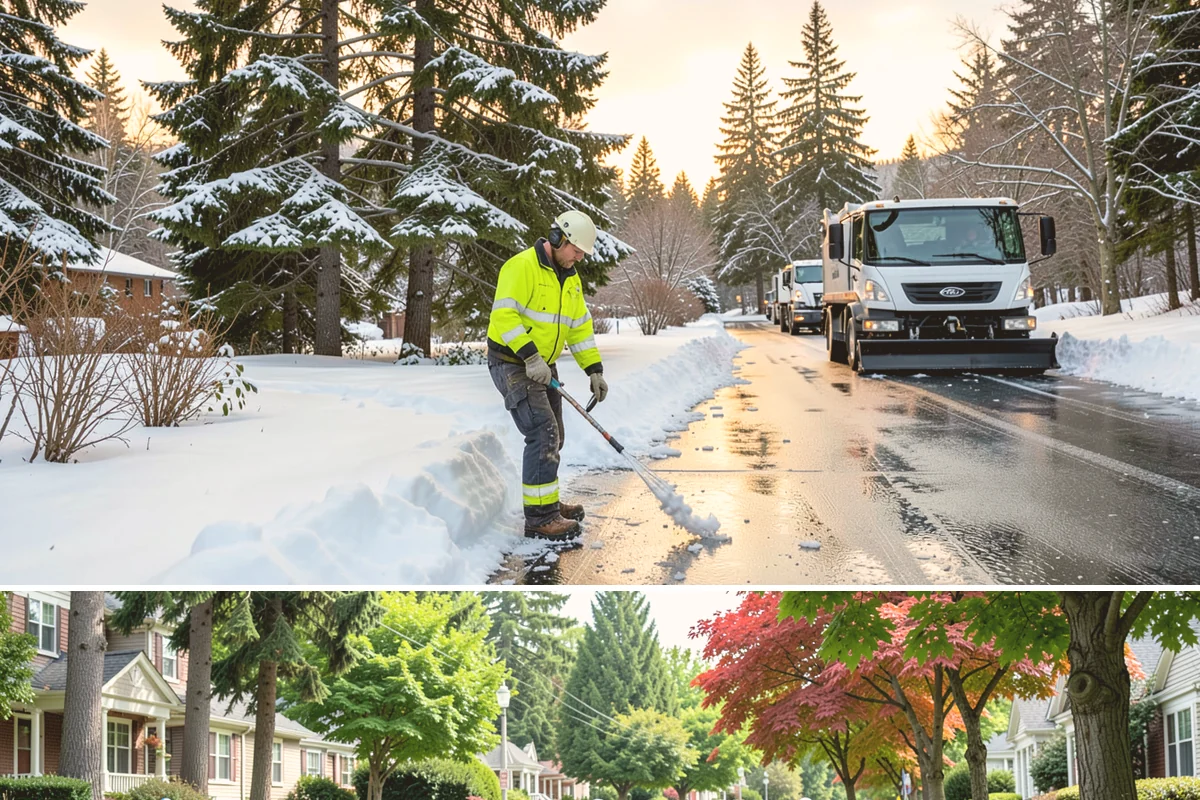 Public Sidewalk Clearing in Beaux Arts Village, King County, WA - Public sidewalk clearing is required after every snowfall through the winter season.