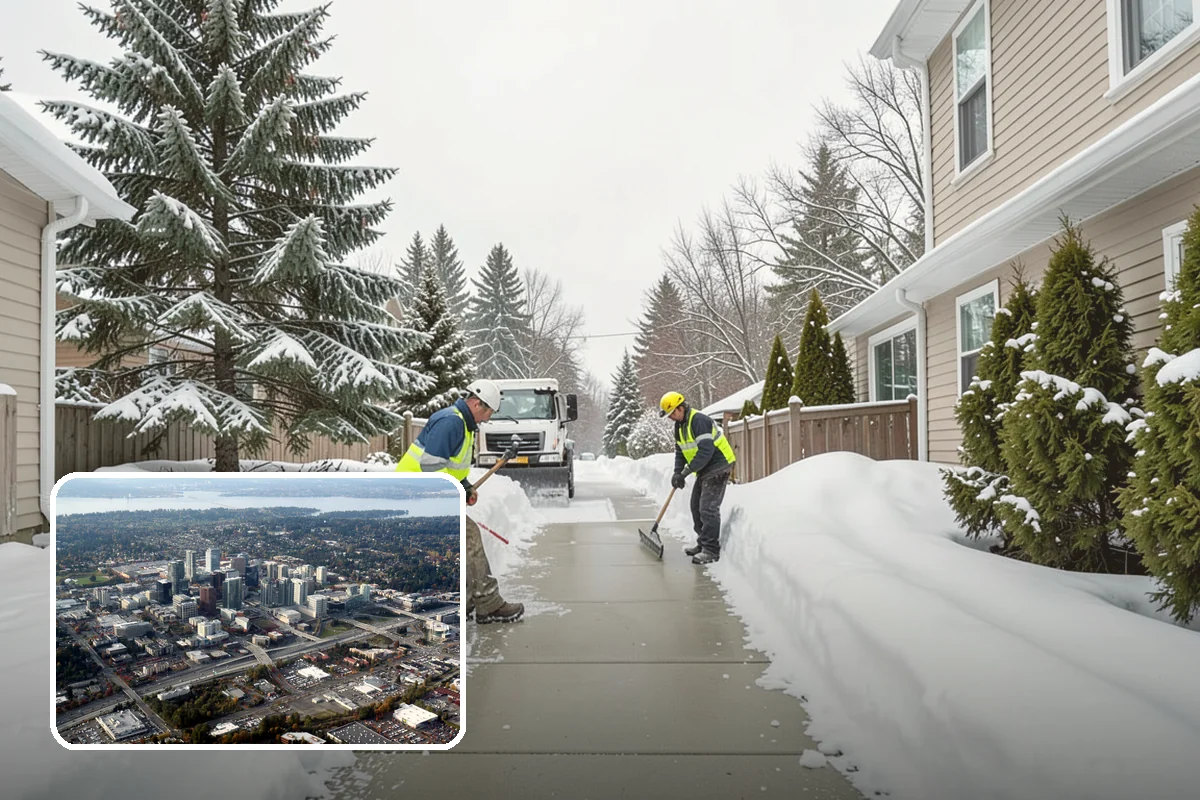 Public Sidewalk Clearing in Bellevue, King County, WA - Keeps you compliant with local ordinances