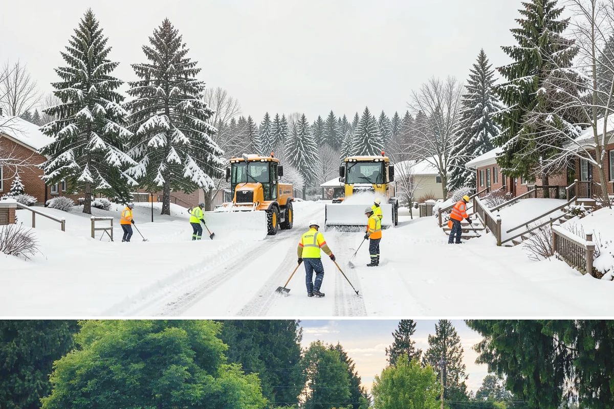 Public Sidewalk Clearing in Bonney Lake, Pierce County, WA - Public sidewalk clearing is required after every snowfall through the winter season.