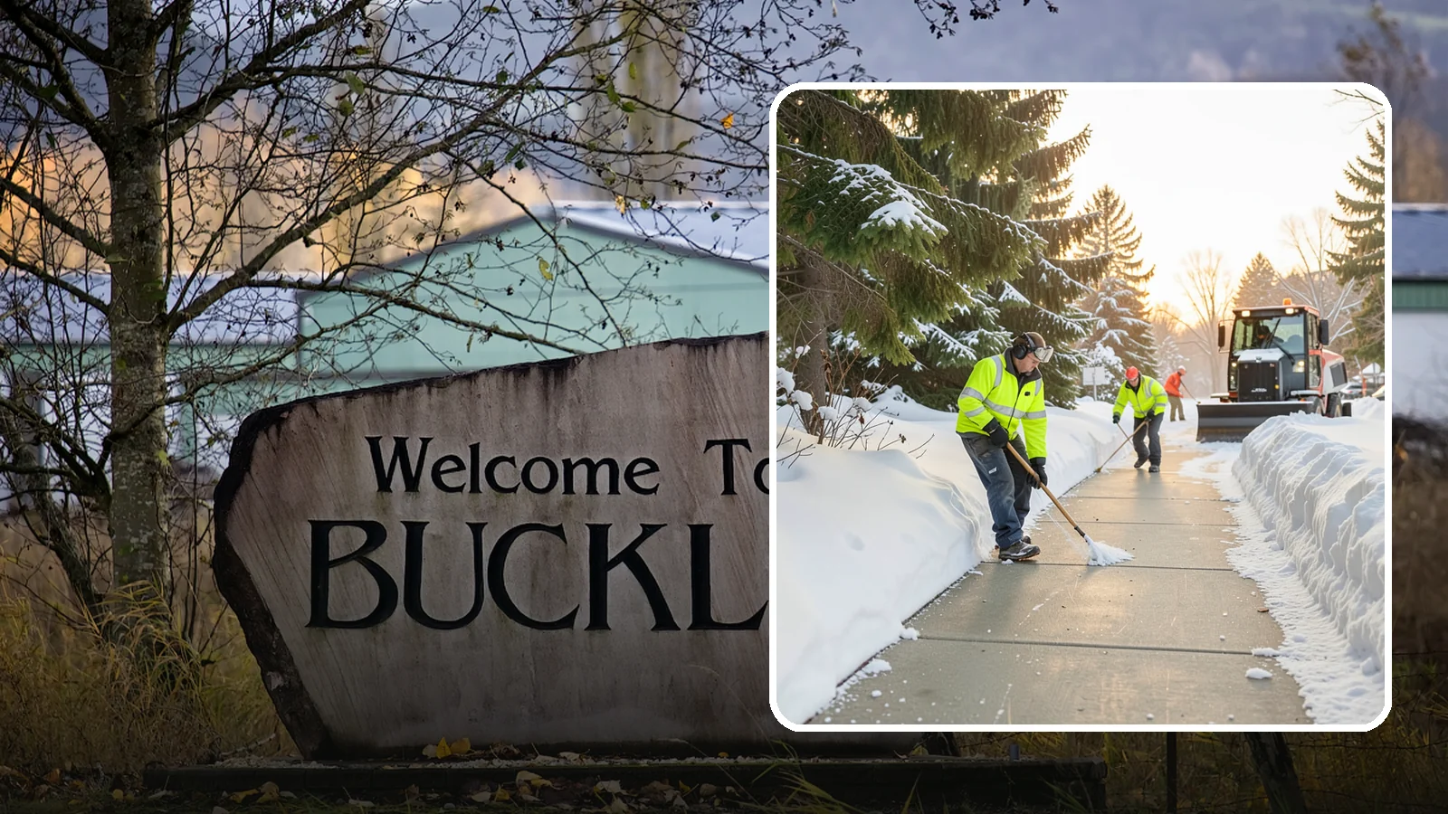 Public Sidewalk Clearing in Buckley, Pierce County, WA - We keep the public sidewalks fronting your property clear to meet local ordinances and protect pedestrians.