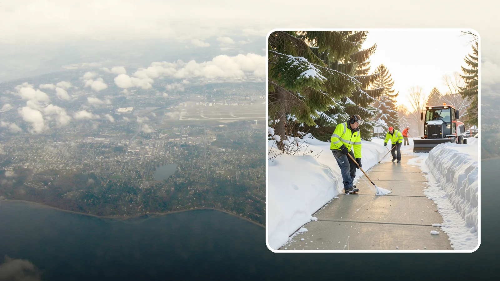 Public Sidewalk Clearing in Burien, King County, WA - We keep the public sidewalks fronting your property clear to meet local ordinances and protect pedestrians.