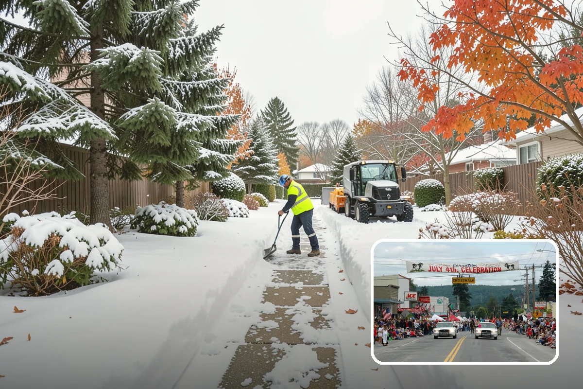 Public Sidewalk Clearing in Carnation, King County, WA - Keeps you compliant with local ordinances