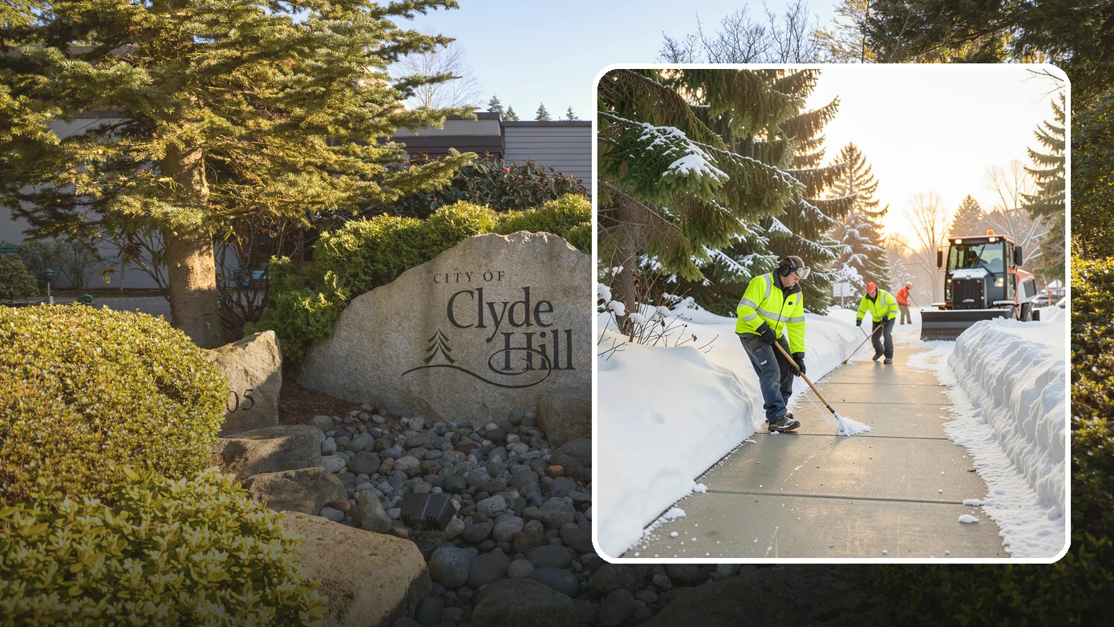Public Sidewalk Clearing in Clyde Hill, King County, WA - We keep the public sidewalks fronting your property clear to meet local ordinances and protect pedestrians.