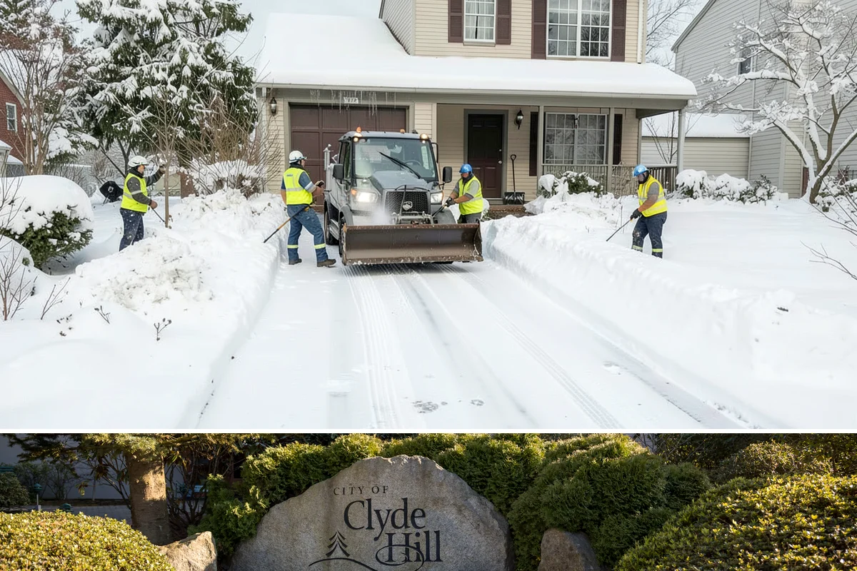Public Sidewalk Clearing in Clyde Hill, King County, WA - Public sidewalk clearing is required after every snowfall through the winter season.