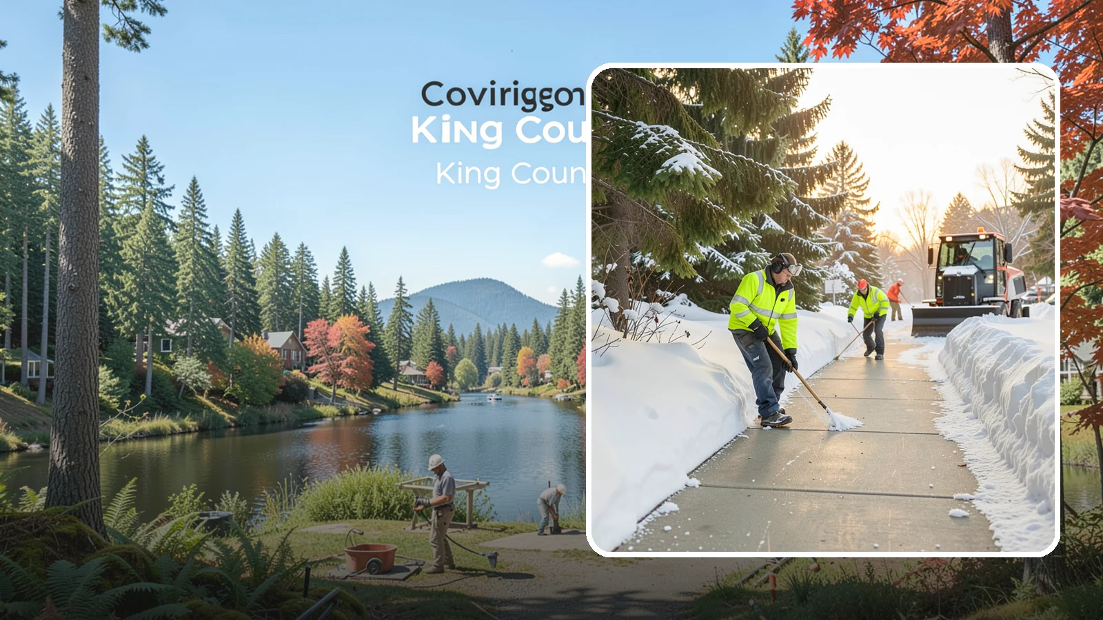 Public Sidewalk Clearing in Covington, King County, WA - We keep the public sidewalks fronting your property clear to meet local ordinances and protect pedestrians.
