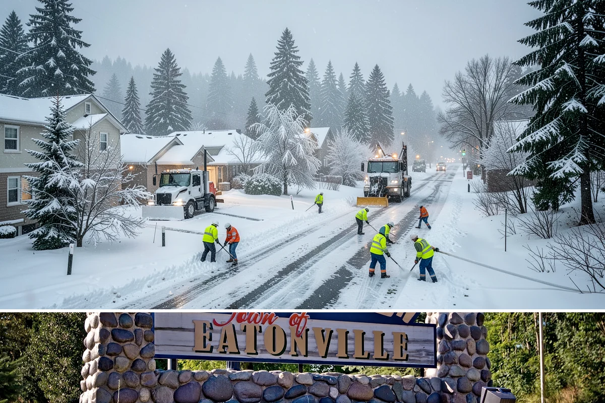 Public Sidewalk Clearing in Eatonville, Pierce County, WA - Public sidewalk clearing is required after every snowfall through the winter season.