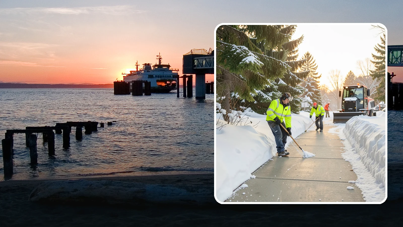 Public Sidewalk Clearing in Edmonds, Snohomish County, WA - We keep the public sidewalks fronting your property clear to meet local ordinances and protect pedestrians.