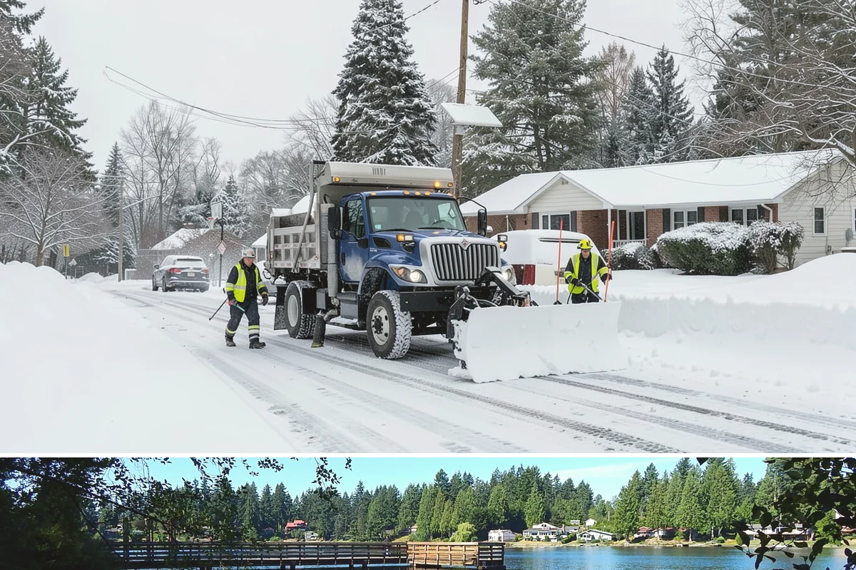 Public Sidewalk Clearing in Federal Way, King County, WA - Public sidewalk clearing is required after every snowfall through the winter season.
