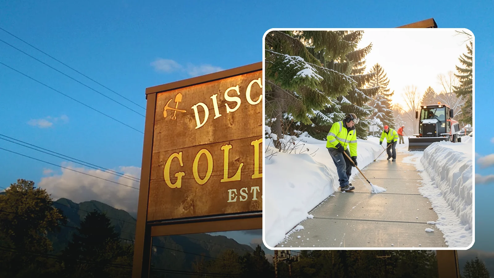 Public Sidewalk Clearing in Gold Bar, Snohomish County, WA - We keep the public sidewalks fronting your property clear to meet local ordinances and protect pedestrians.