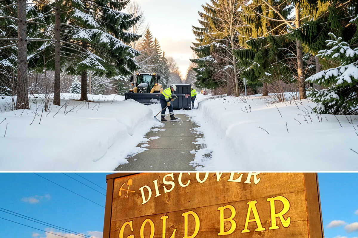 Public Sidewalk Clearing in Gold Bar, Snohomish County, WA - Public sidewalk clearing is required after every snowfall through the winter season.