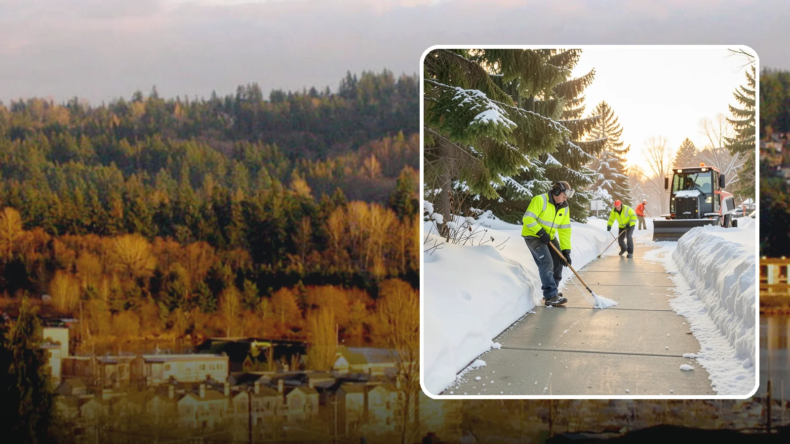 Public Sidewalk Clearing in Kenmore, King County, WA - We keep the public sidewalks fronting your property clear to meet local ordinances and protect pedestrians.