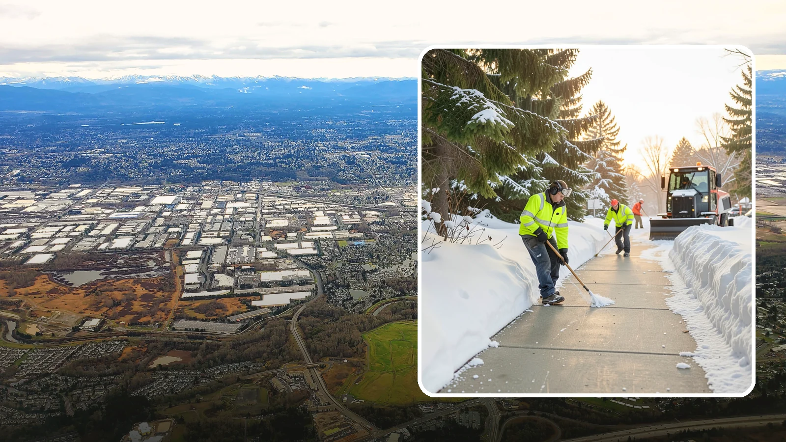 Public Sidewalk Clearing in Kent, King County, WA - We keep the public sidewalks fronting your property clear to meet local ordinances and protect pedestrians.