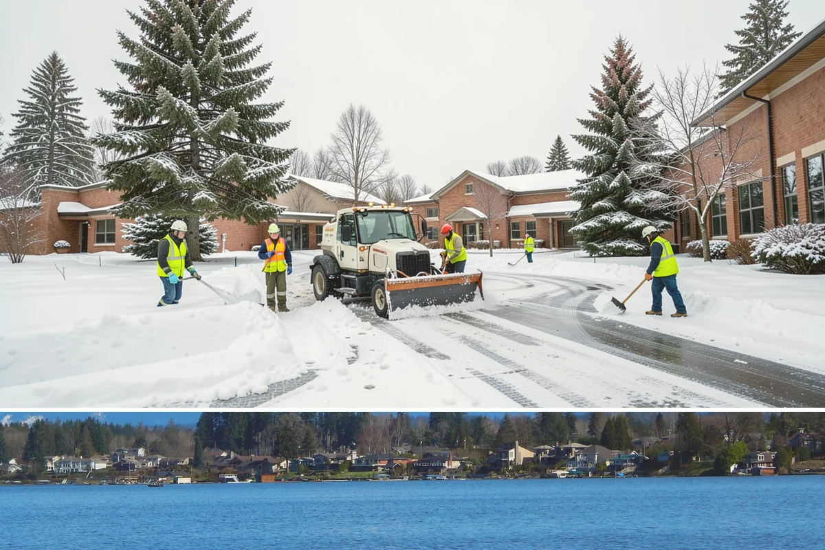 Public Sidewalk Clearing in Lake Stevens, Snohomish County, WA - Public sidewalk clearing is required after every snowfall through the winter season.