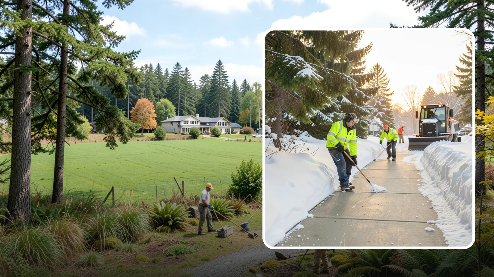 Public Sidewalk Clearing in Lyman, Skagit County, WA - We keep the public sidewalks fronting your property clear to meet local ordinances and protect pedestrians.