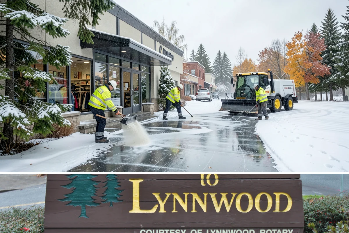 Public Sidewalk Clearing in Lynnwood, Snohomish County, WA - Public sidewalk clearing is required after every snowfall through the winter season.