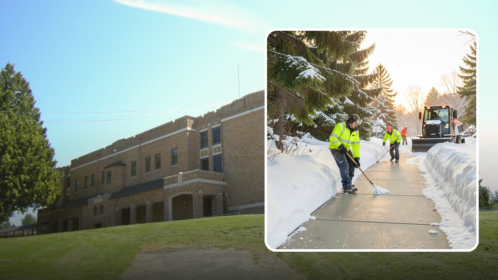 Public Sidewalk Clearing in Maple Valley, King County, WA - We keep the public sidewalks fronting your property clear to meet local ordinances and protect pedestrians.