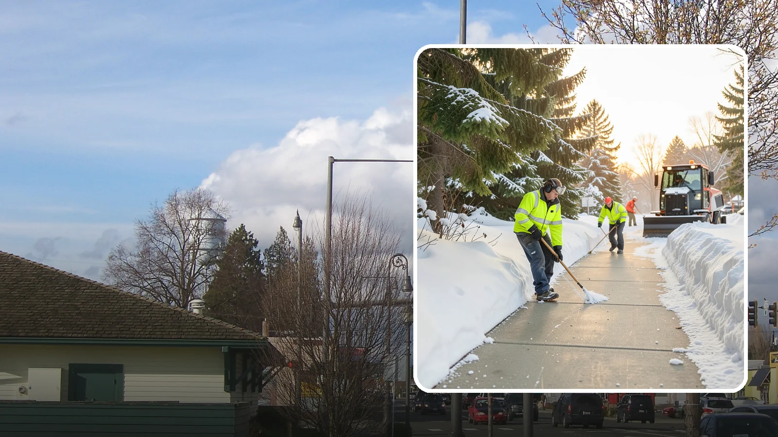 Public Sidewalk Clearing in Marysville, Snohomish County, WA - We keep the public sidewalks fronting your property clear to meet local ordinances and protect pedestrians.