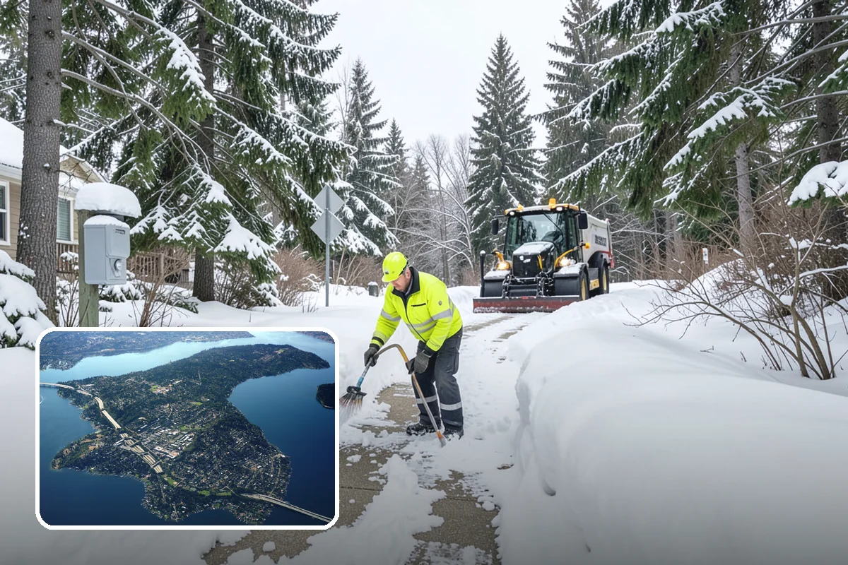 Public Sidewalk Clearing in Mercer Island, King County, WA - Keeps you compliant with local ordinances