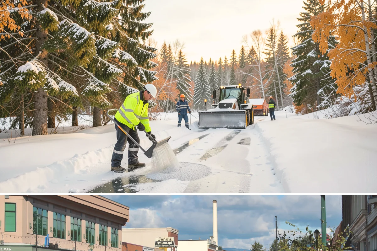 Public Sidewalk Clearing in Monroe, Snohomish County, WA - Public sidewalk clearing is required after every snowfall through the winter season.