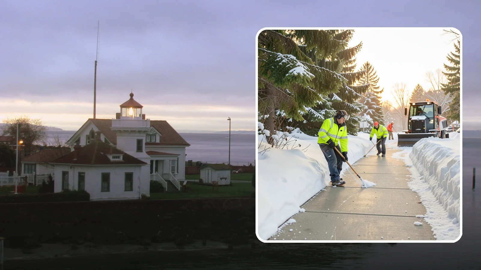 Public Sidewalk Clearing in Mukilteo, Snohomish County, WA - We keep the public sidewalks fronting your property clear to meet local ordinances and protect pedestrians.