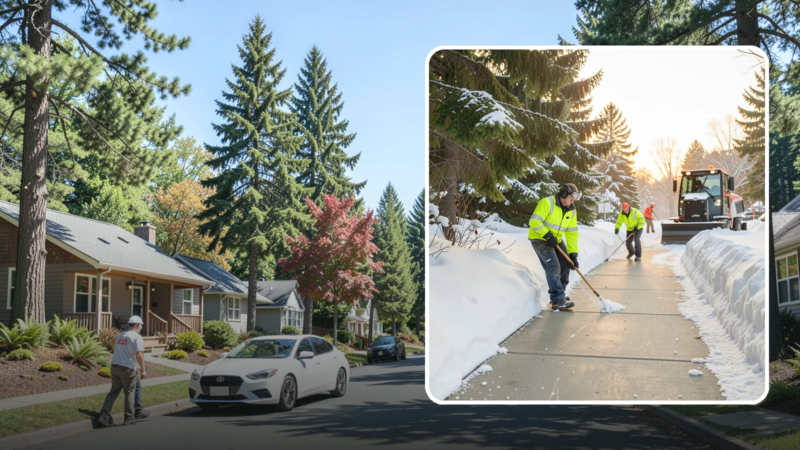 Public Sidewalk Clearing in Orting, Pierce County, WA - We keep the public sidewalks fronting your property clear to meet local ordinances and protect pedestrians.