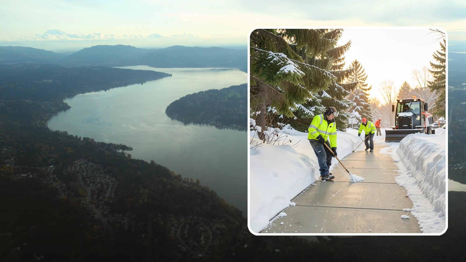 Public Sidewalk Clearing in Sammamish, King County, WA - We keep the public sidewalks fronting your property clear to meet local ordinances and protect pedestrians.
