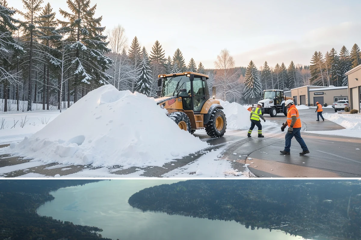Public Sidewalk Clearing in Sammamish, King County, WA - Public sidewalk clearing is required after every snowfall through the winter season.