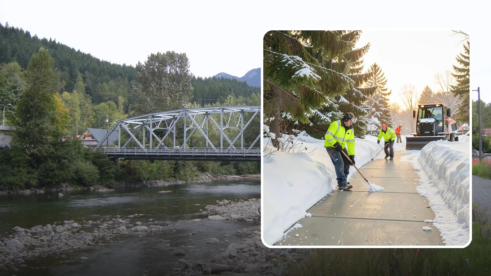 Public Sidewalk Clearing in Skykomish, King County, WA - We keep the public sidewalks fronting your property clear to meet local ordinances and protect pedestrians.