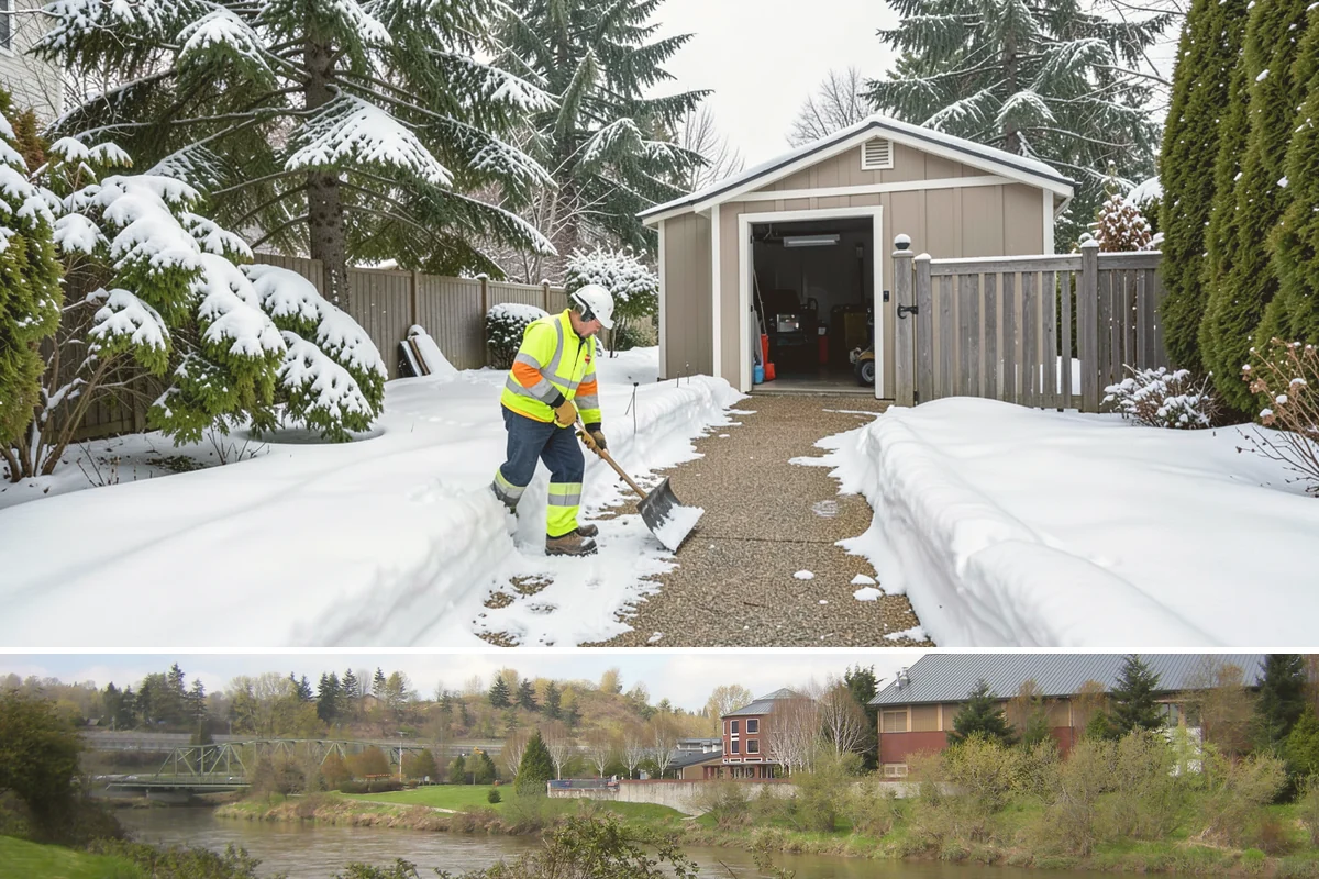 Public Sidewalk Clearing in Tukwila, King County, WA - Public sidewalk clearing is required after every snowfall through the winter season.