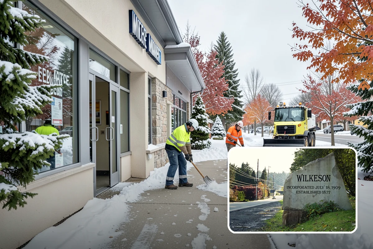 Public Sidewalk Clearing in Wilkeson, Pierce County, WA - Keeps you compliant with local ordinances