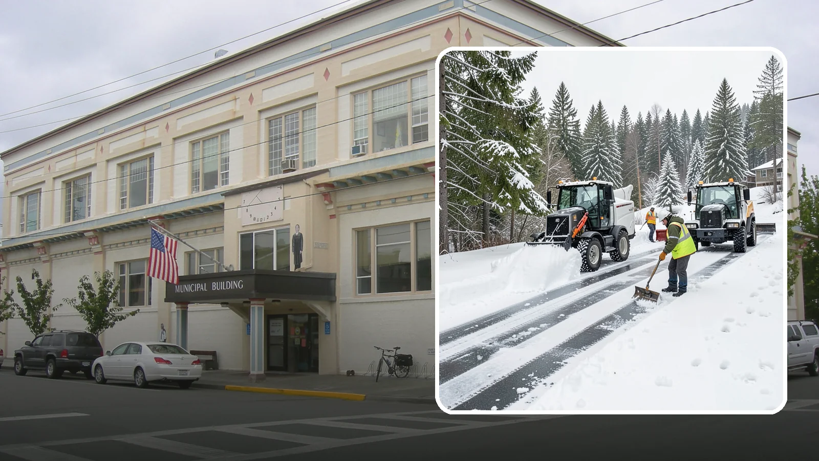Ramp Snow Removal in Anacortes, Skagit County, WA - Clearing of parking ramps and vehicle inclines where snow and ice make grade transitions dangerous for drivers.