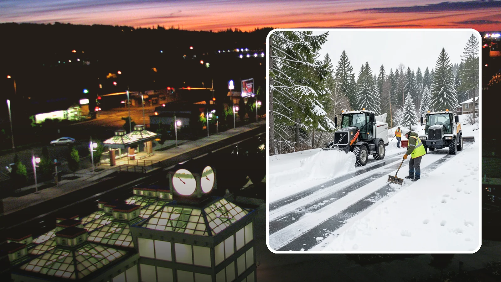 Ramp Snow Removal in Auburn, King County, WA - Clearing of parking ramps and vehicle inclines where snow and ice make grade transitions dangerous for drivers.