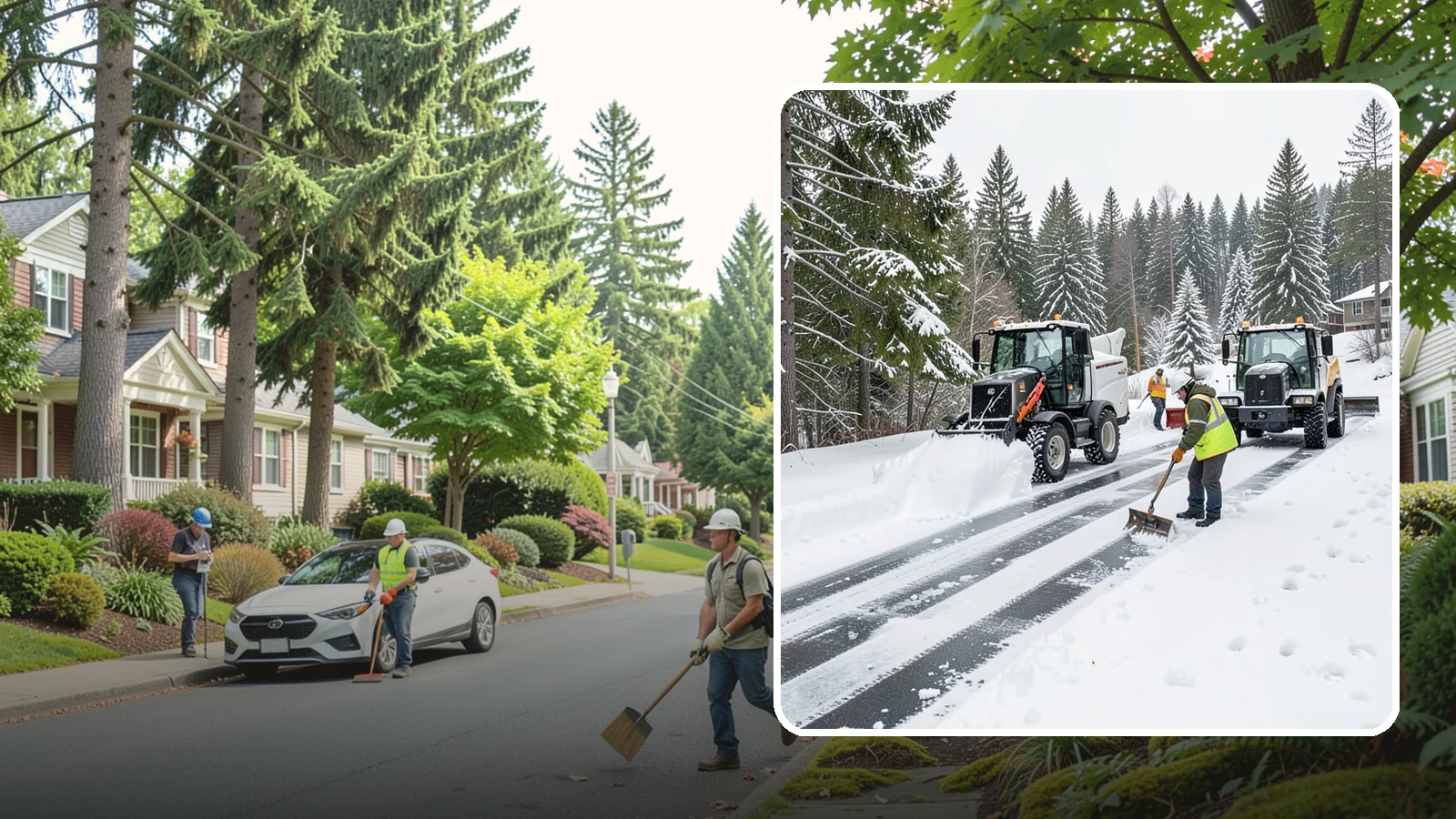 Ramp Snow Removal in Beaux Arts Village, King County, WA - Clearing of parking ramps and vehicle inclines where snow and ice make grade transitions dangerous for drivers.