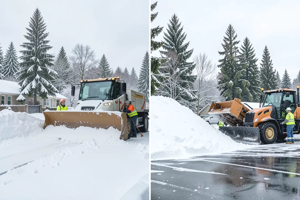 Ramp Snow Removal in Beaux Arts Village, King County, WA - Clear the full ramp surface from base to crest