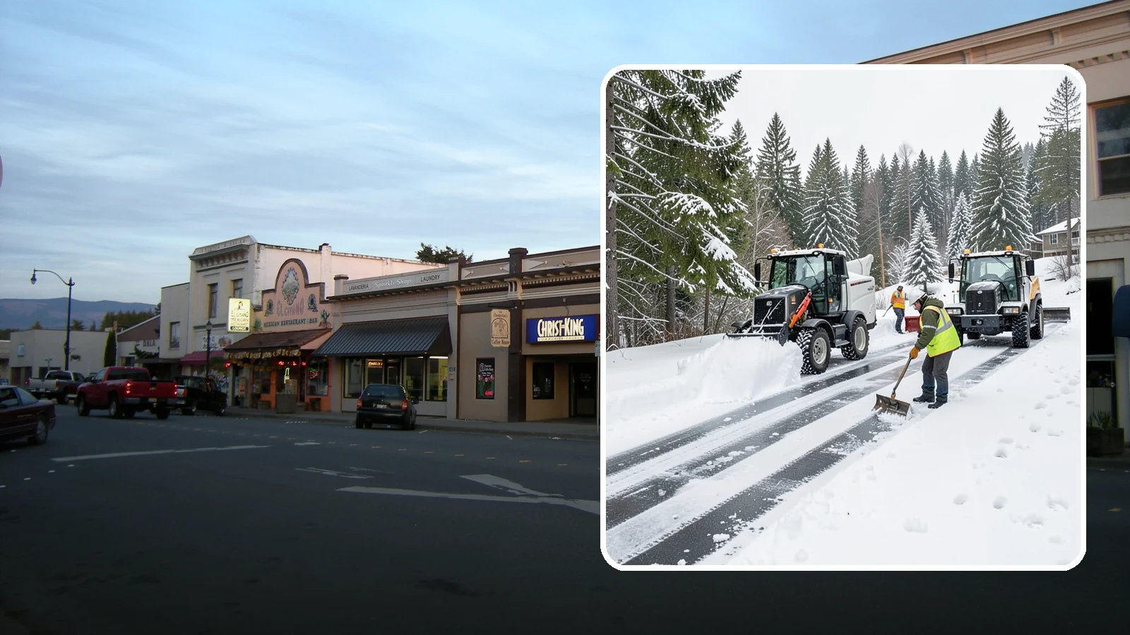 Ramp Snow Removal in Burlington, Skagit County, WA - Clearing of parking ramps and vehicle inclines where snow and ice make grade transitions dangerous for drivers.