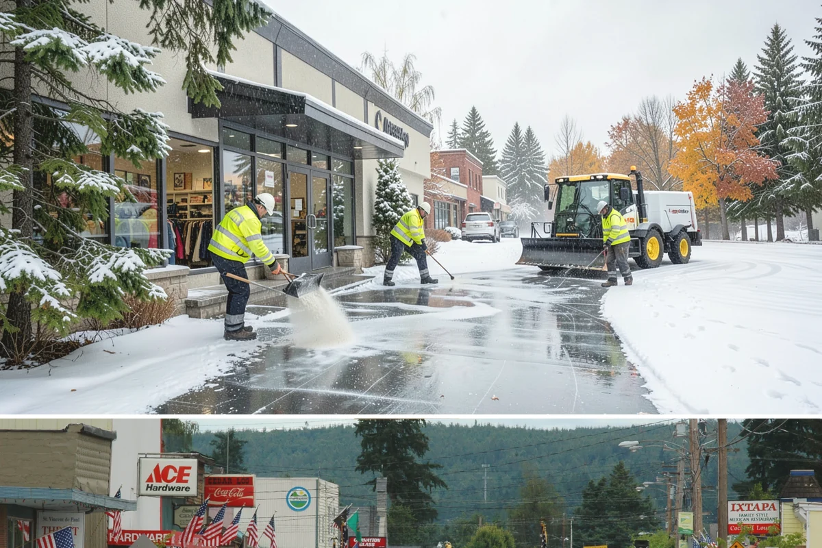 Ramp Snow Removal in Carnation, King County, WA - Keep ramps on active treatment throughout any freeze event, most common in the lowlands from December into February.