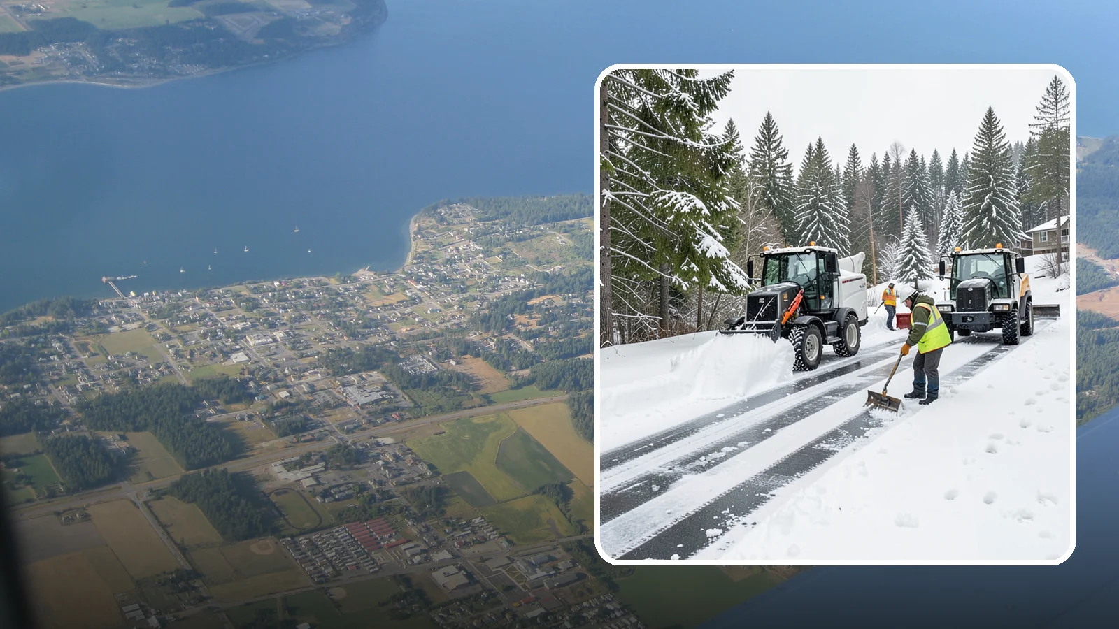 Ramp Snow Removal in Coupeville, Island County, WA - Clearing of parking ramps and vehicle inclines where snow and ice make grade transitions dangerous for drivers.