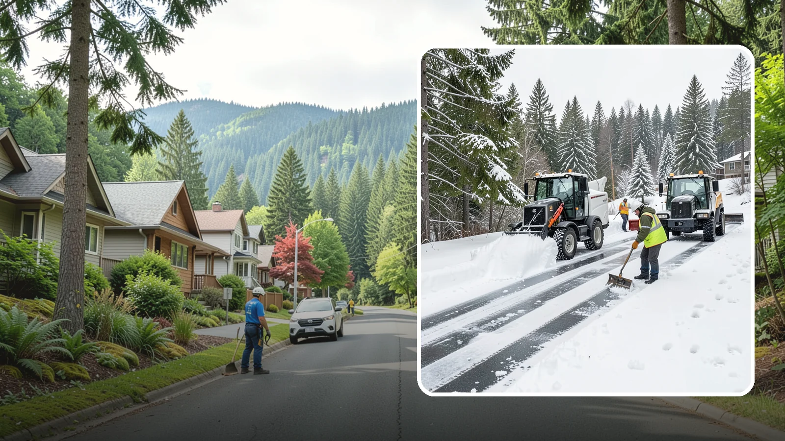 Ramp Snow Removal in Darrington, Snohomish County, WA - Clearing of parking ramps and vehicle inclines where snow and ice make grade transitions dangerous for drivers.