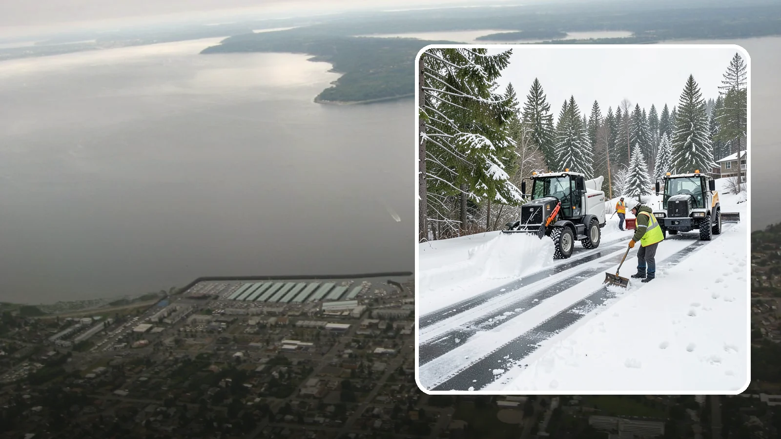 Ramp Snow Removal in Des Moines, King County, WA - Clearing of parking ramps and vehicle inclines where snow and ice make grade transitions dangerous for drivers.