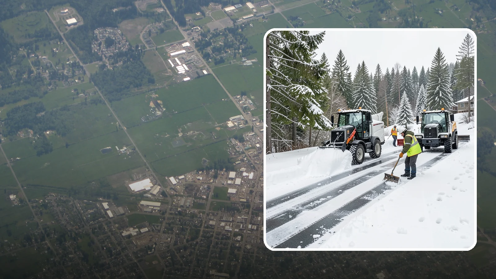 Ramp Snow Removal in Enumclaw, King County, WA - Clearing of parking ramps and vehicle inclines where snow and ice make grade transitions dangerous for drivers.