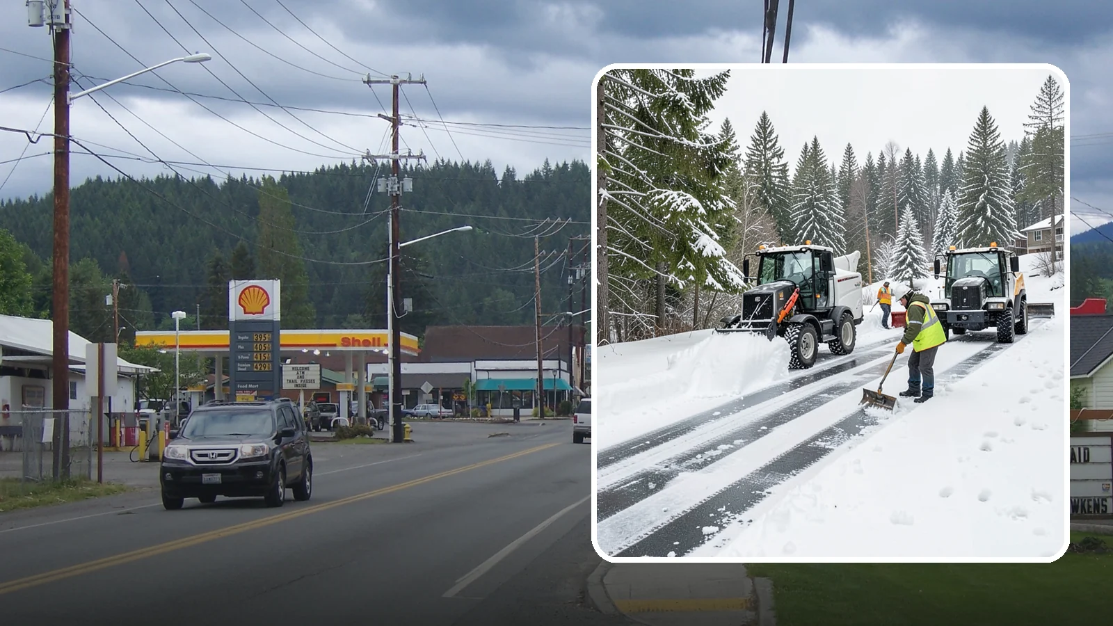 Ramp Snow Removal in Granite Falls, Snohomish County, WA - Clearing of parking ramps and vehicle inclines where snow and ice make grade transitions dangerous for drivers.