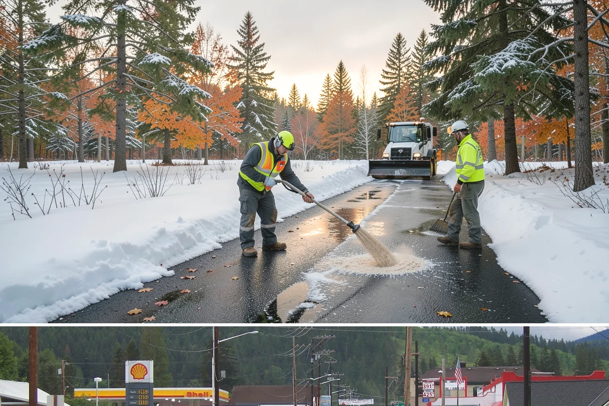 Ramp Snow Removal in Granite Falls, Snohomish County, WA - Keep ramps on active treatment throughout any freeze event, most common in the lowlands from December into February.