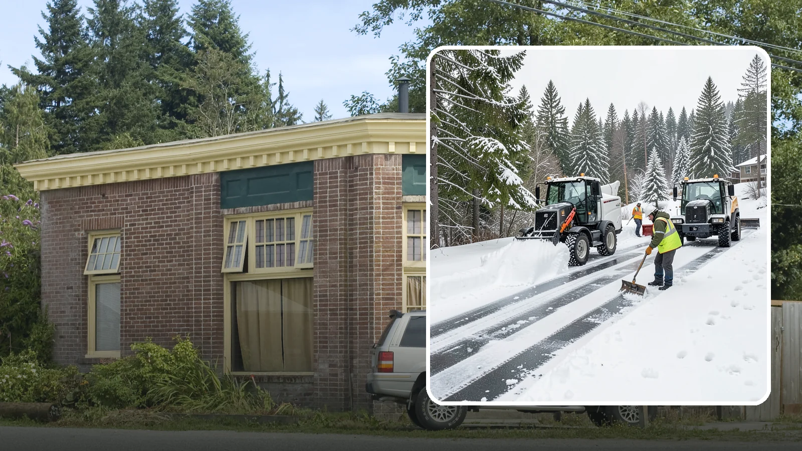 Ramp Snow Removal in Hamilton, Skagit County, WA - Clearing of parking ramps and vehicle inclines where snow and ice make grade transitions dangerous for drivers.