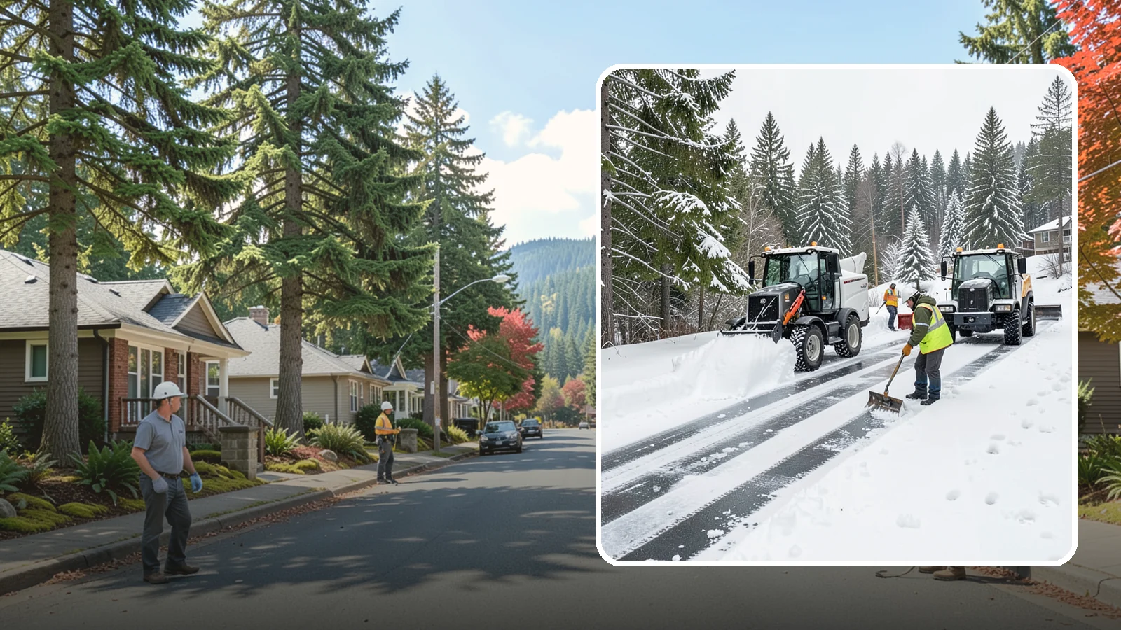 Ramp Snow Removal in Hunts Point, King County, WA - Clearing of parking ramps and vehicle inclines where snow and ice make grade transitions dangerous for drivers.