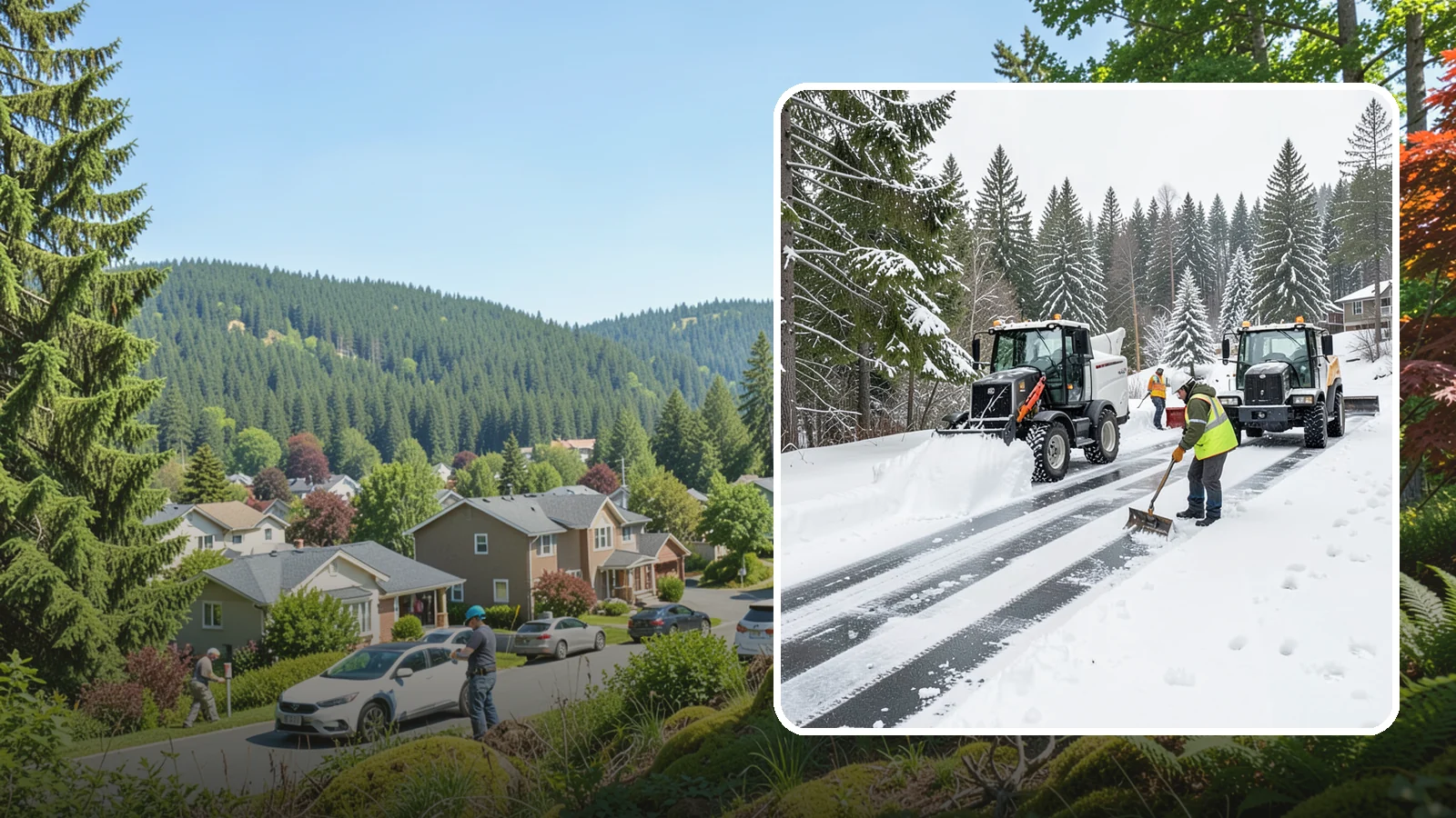 Ramp Snow Removal in Index, Snohomish County, WA - Clearing of parking ramps and vehicle inclines where snow and ice make grade transitions dangerous for drivers.